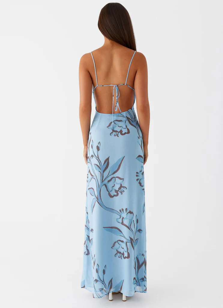 Felicia Daisy Maxi Dress - Blu Floreale