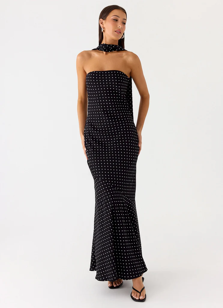 Abito Maxi Under The Pagoda - Puntini neri