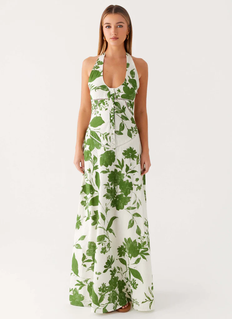 Abito Maxi in Cotone Ember Valley - Fioritura Verda