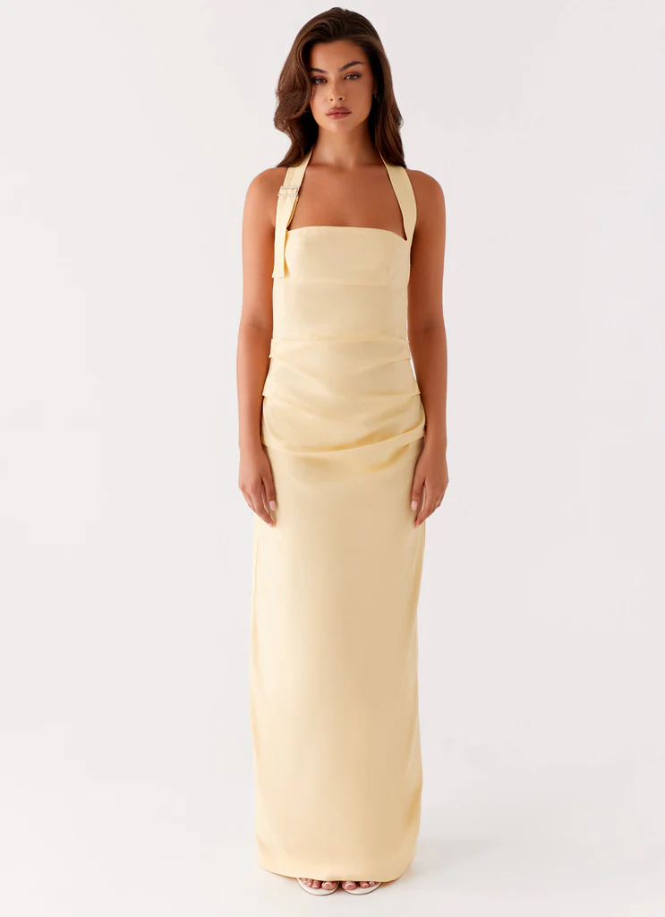 Abito Maxi Rumour Has it - Giallo