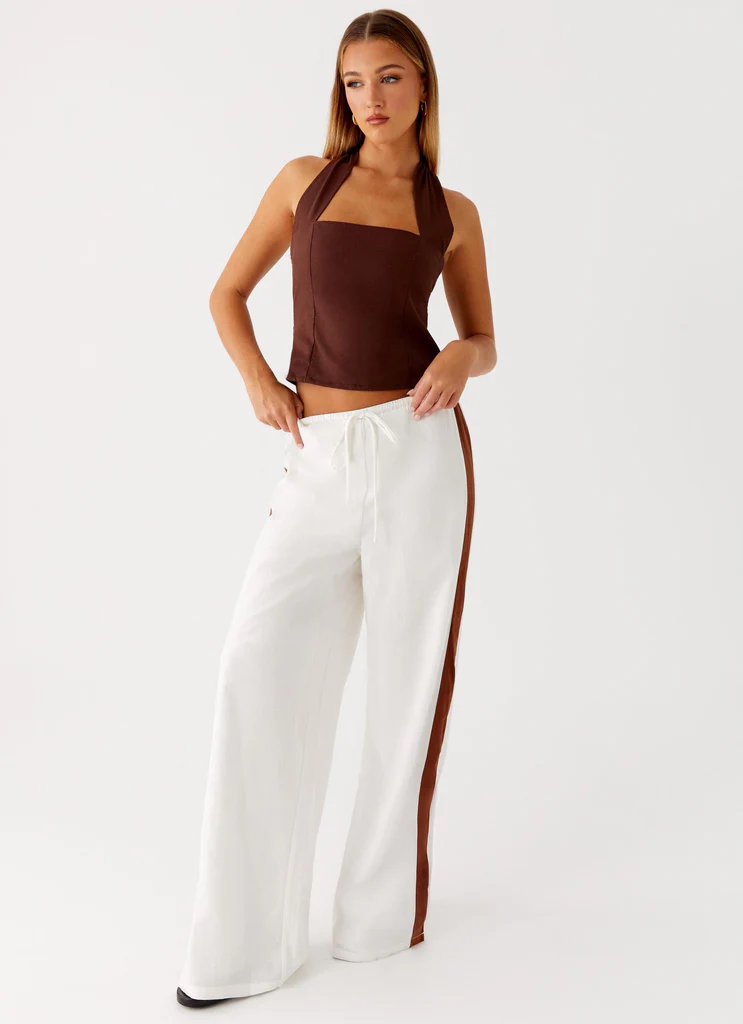 Pantaloni in Lino Dalida - Avorio