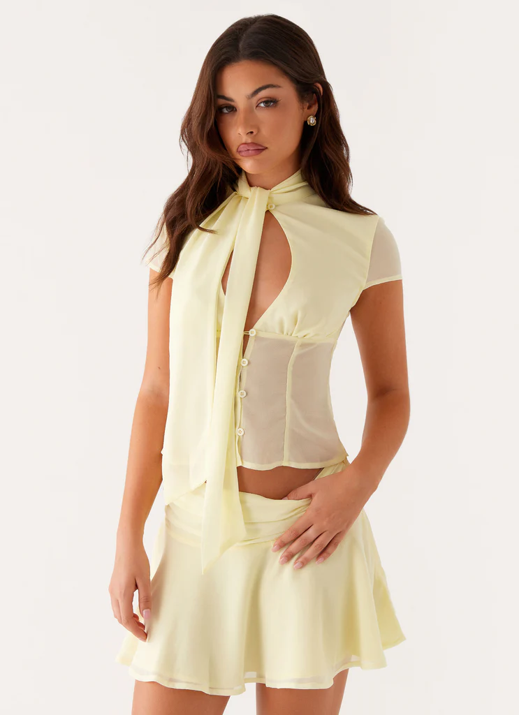 Colby Mini Skirt - Limone