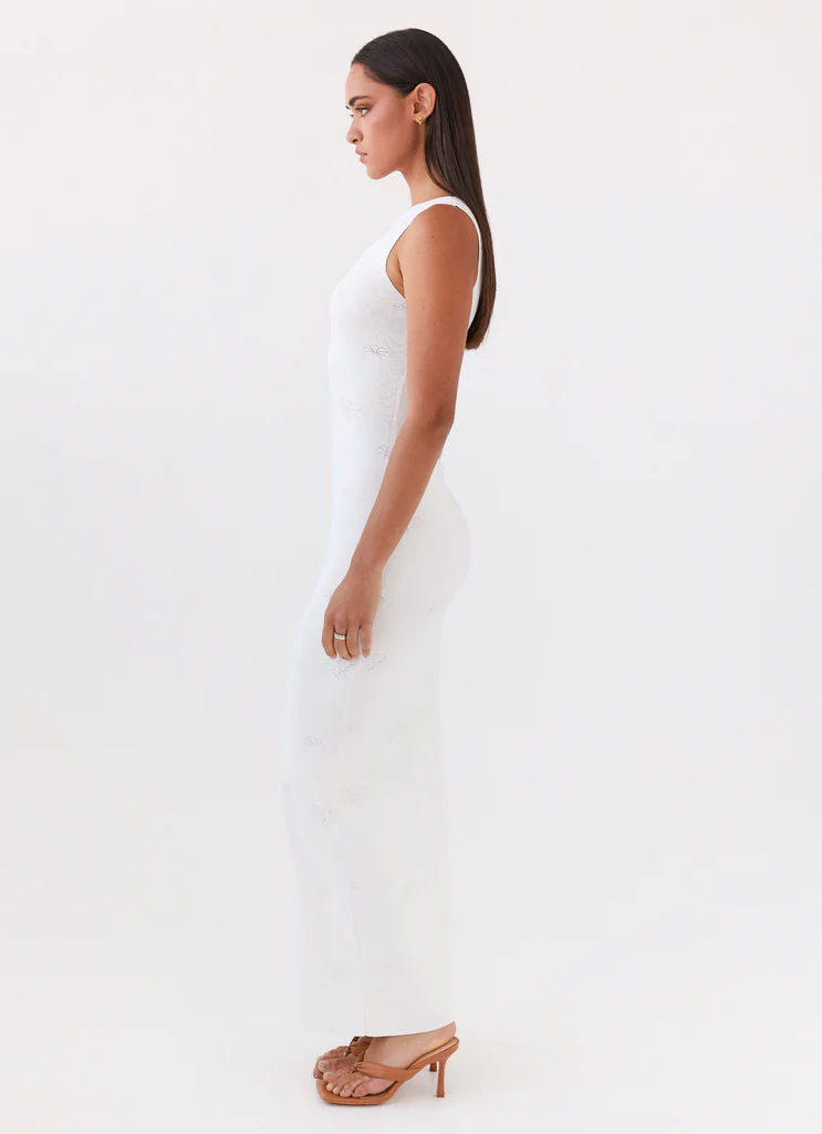 Abito Maxi in Lana Holly - Bianco