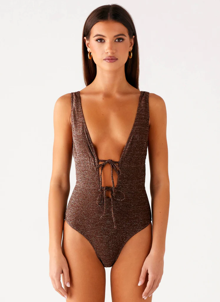 Costume da bagno monopezzo Drifter - Cioccolato
