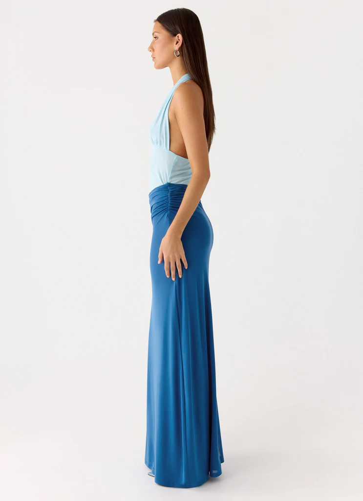 Saresther Abito Maxi con Spalline - Blu
