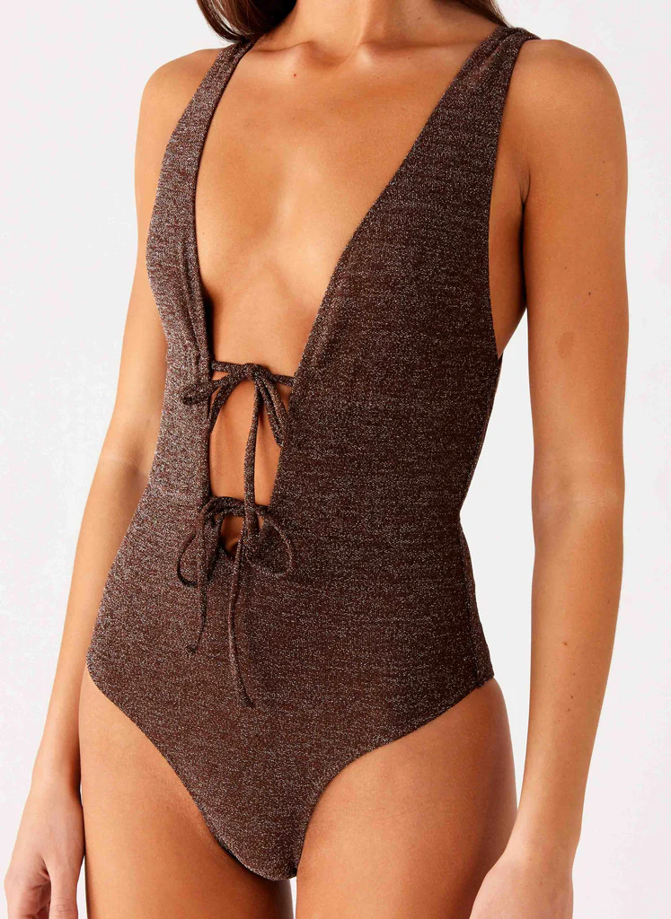 Costume da bagno monopezzo Drifter - Cioccolato