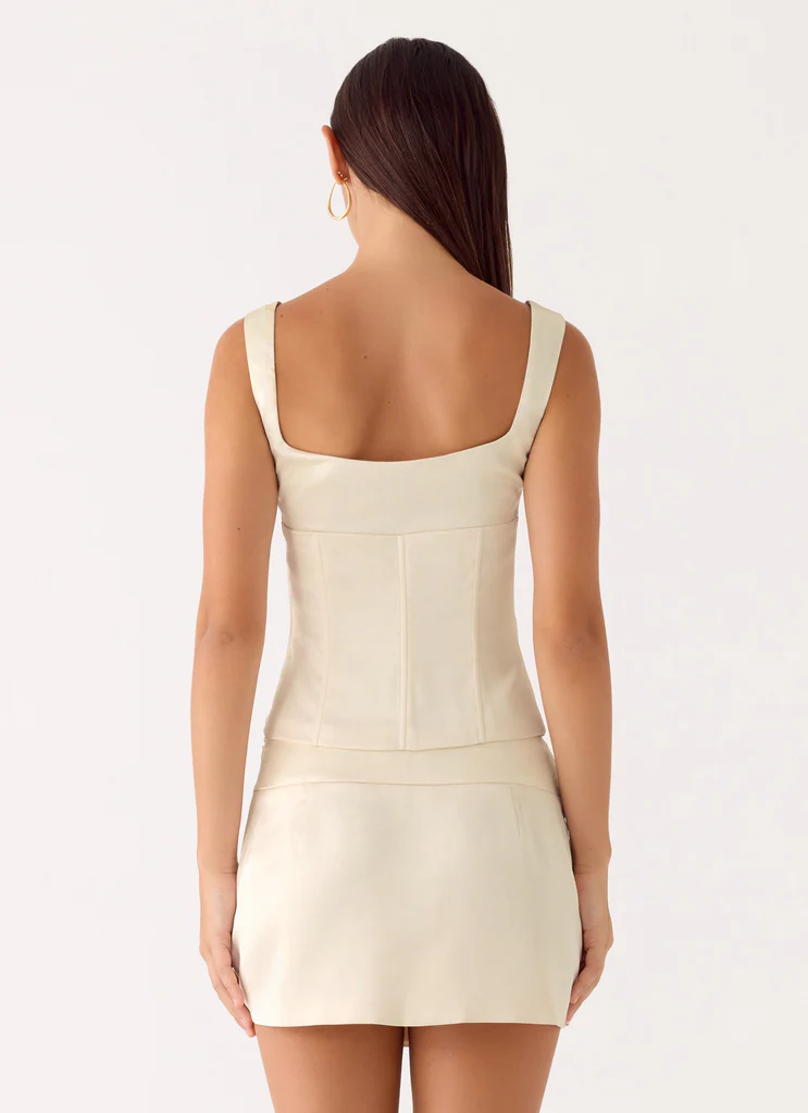 Top in Seta Posy - Avorio