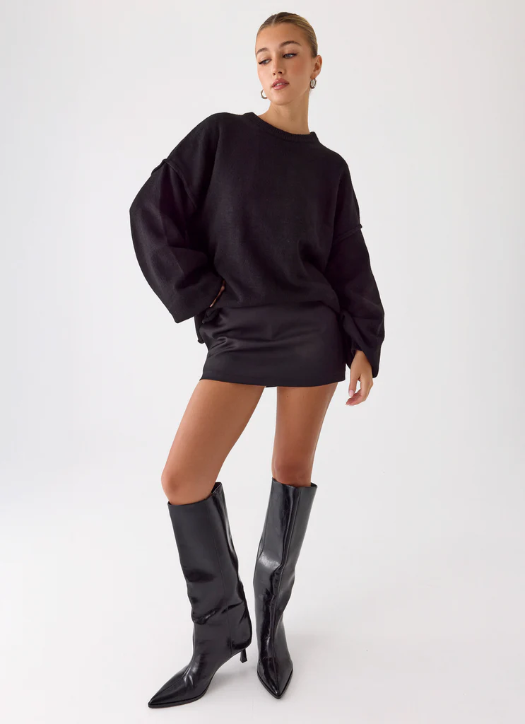 Giacca Larga in Maglia Jack - Nero
