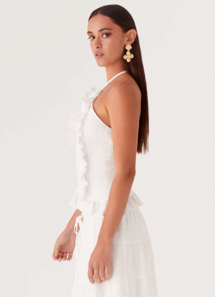 Top in Lino Mariella - Bianco