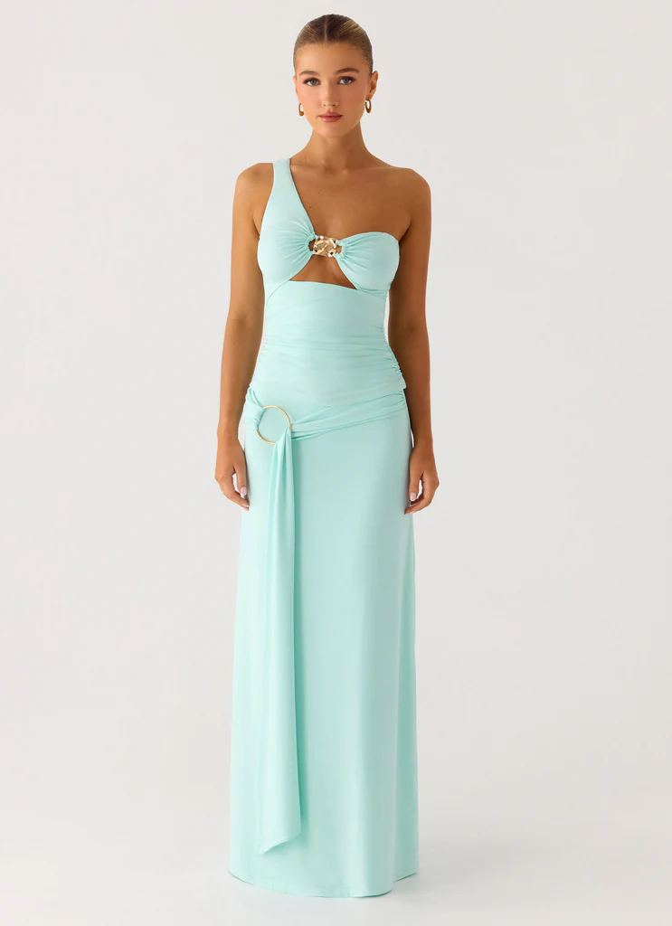 Top Ravi con Spallina Unica - Azzurro