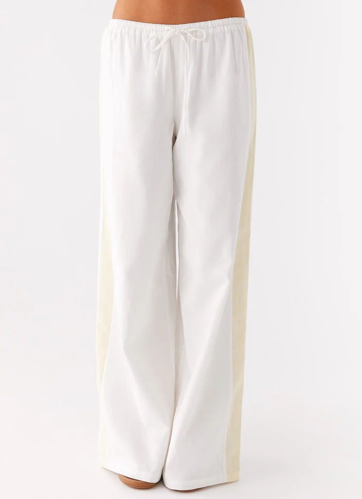 Pantaloni con cordoncino Oska - Bianco