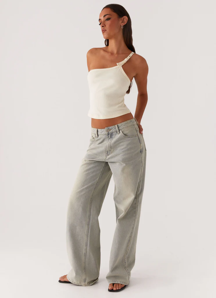 Jeans Denim Keanna a Vita Bassa - Vintage