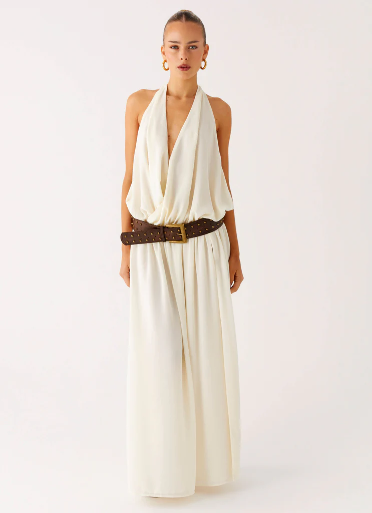 Vestito Maxi a Spalline Narlah - Avorio