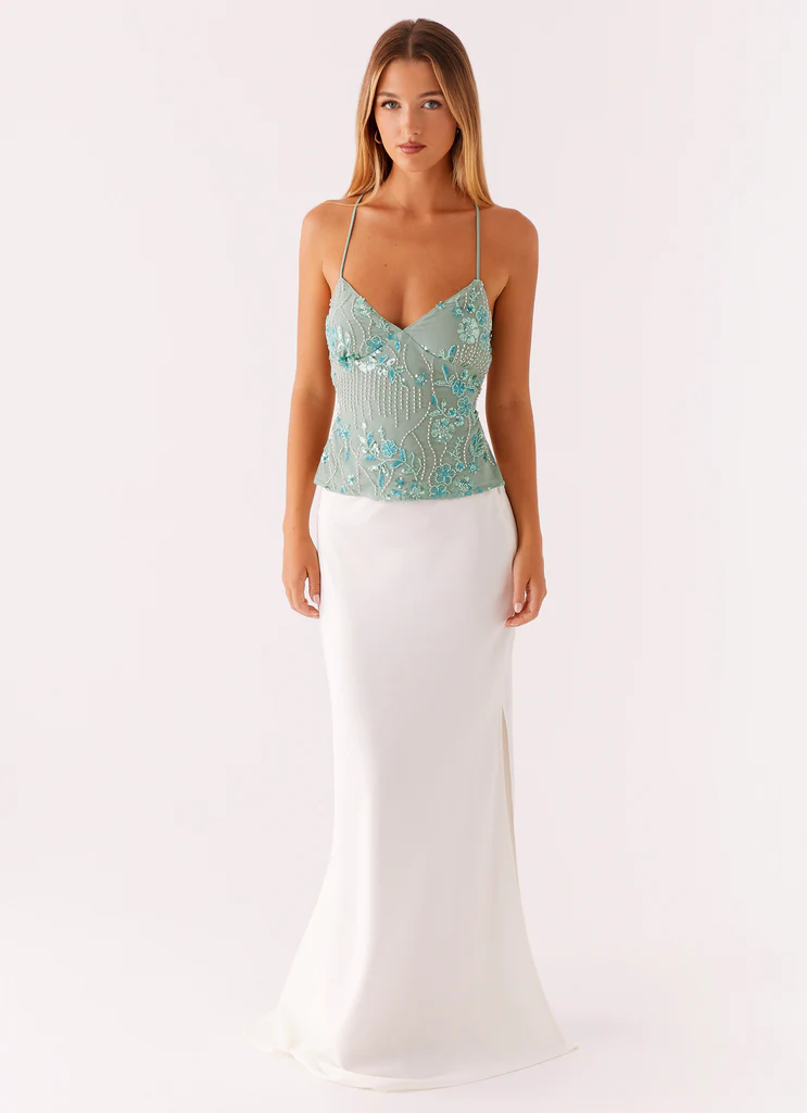 Top in pizzo Kamilla – Mint Top in pizzo Kamilla - Mint