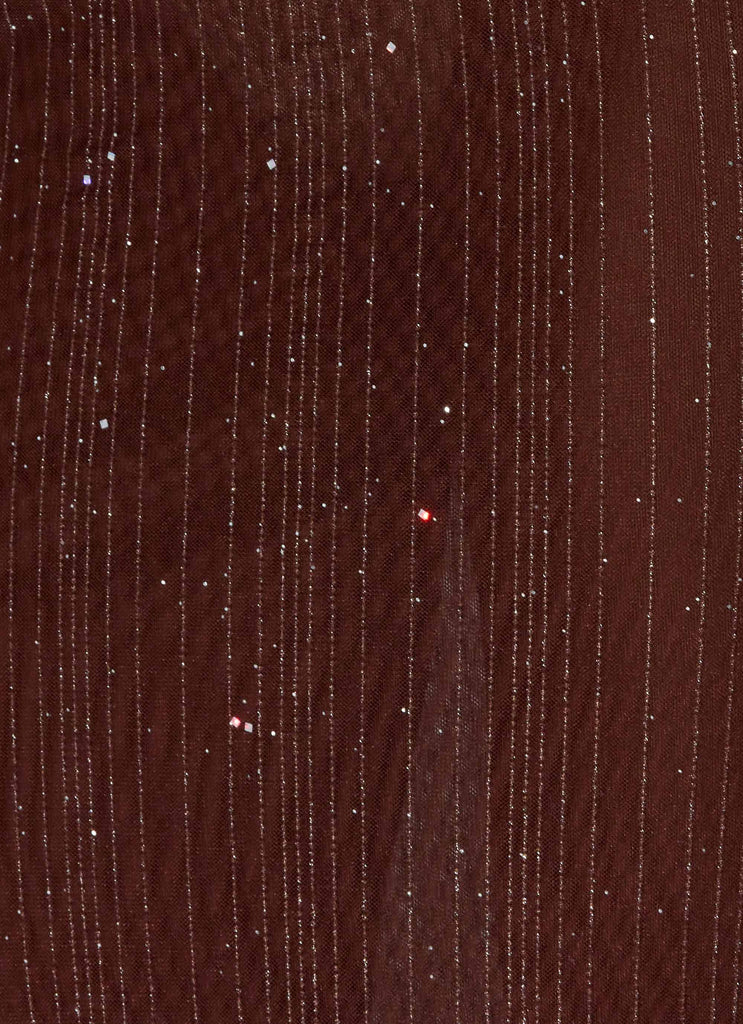 Haylan Sparkle Mesh Maxi Dress - Cioccolato