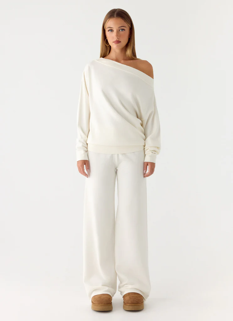 Pantaloni in Maglia Sherlee - Bianco