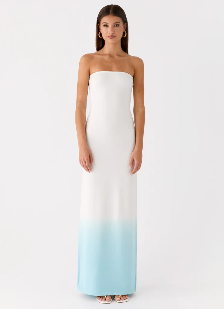 Abito Maxi in Lana Morbida Soft Spoken - Blu Ombre