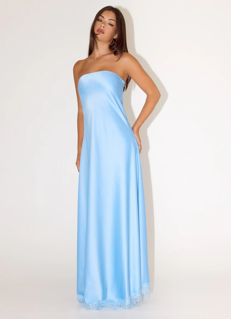 Abito Maxi Senza Spalline Yanina - Blu