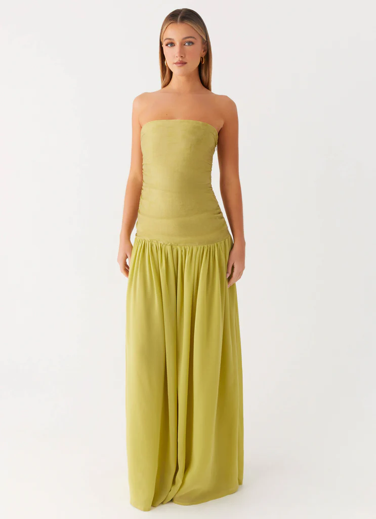 Dreamer Maxi Dress - Lime Zest