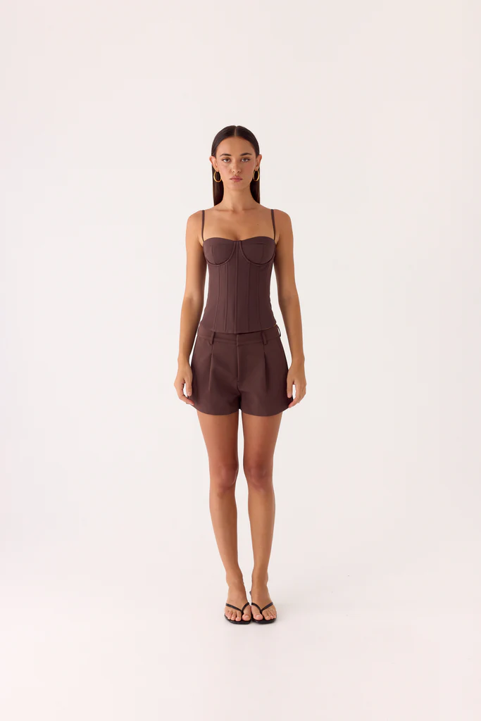 Asher Suiting Shorts - Cioccolato Scuro
