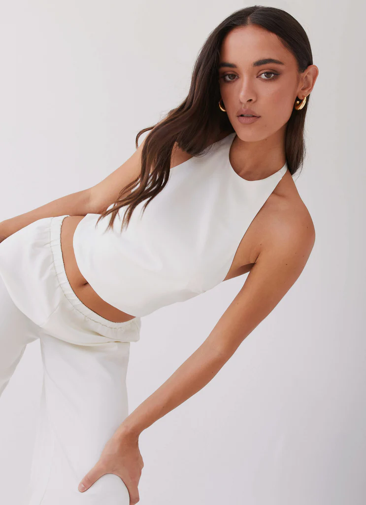 Top a Spalline in Seta Bree – Perla Top a Spalline in Seta Bree - Perla