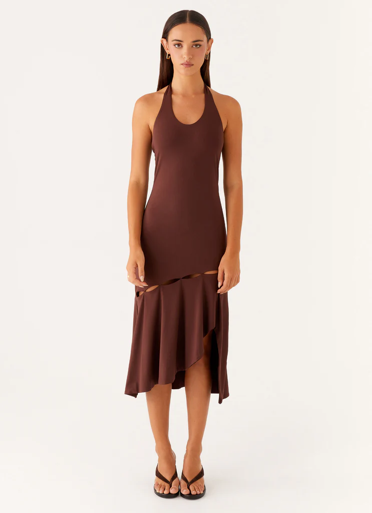 Vestito Midi Fast Times - Cioccolato