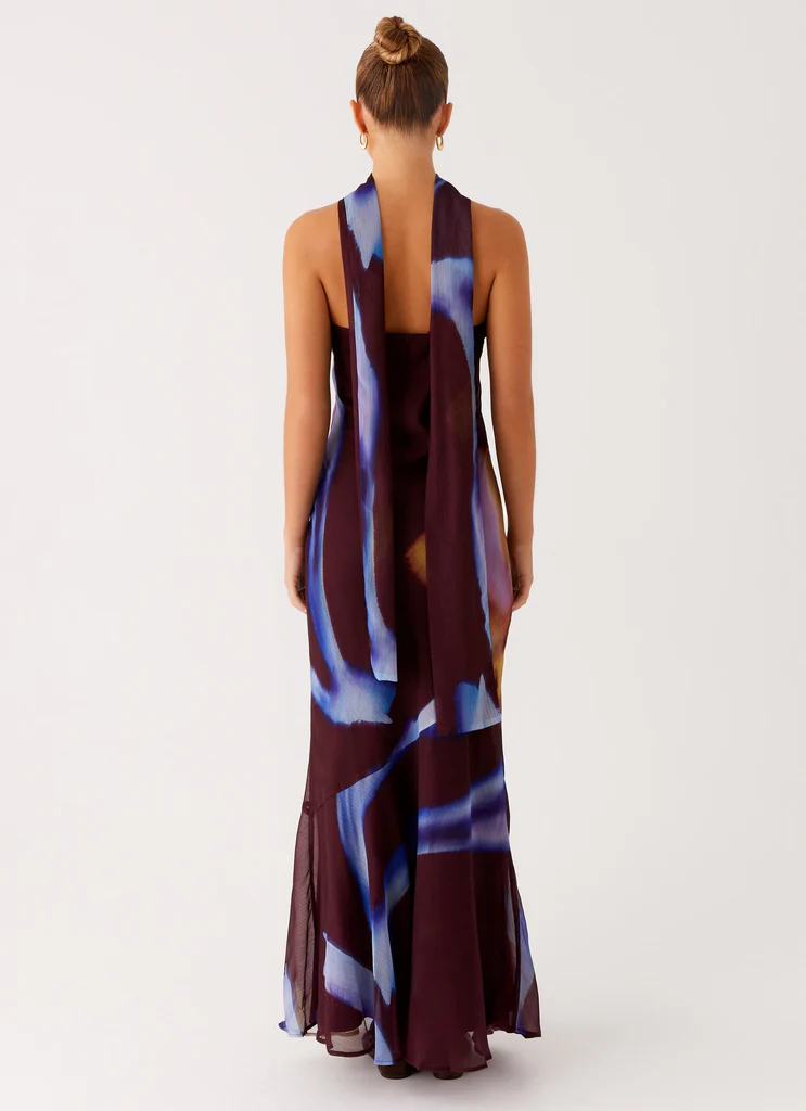 Abito Maxi Under The Pagoda - Fiori Scuri
