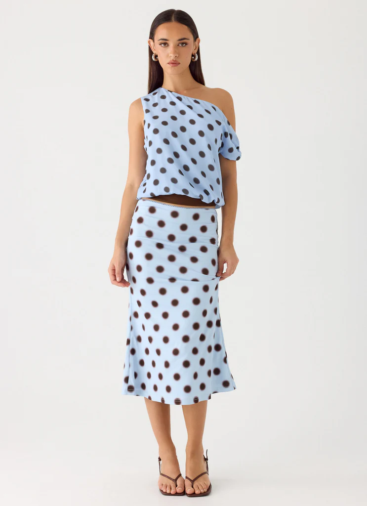 Stick Around Top - Punto Blu Mocha