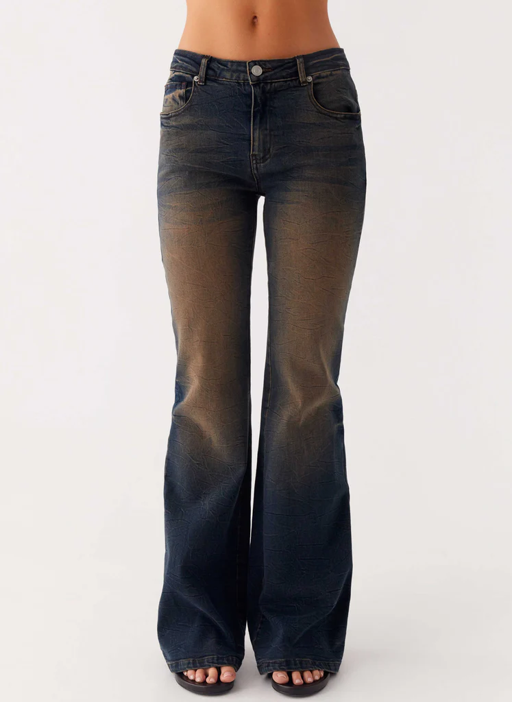 Jeans in Denim Aumentato Oregon - Lavaggio Nero Sporco