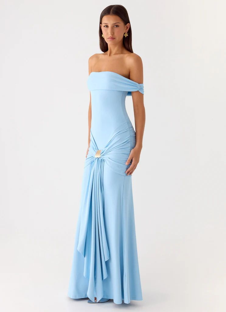 Vestito Maxi Vee Bardot - Blu
