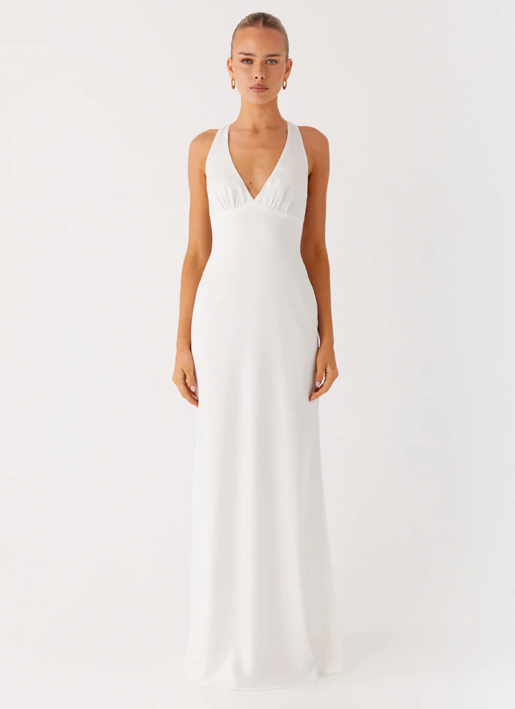 Abito Maxi con Spalline Desi - Bianco