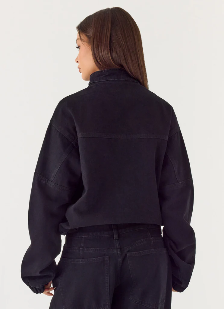 Giubbotto Bomber in Denim Waylon – Nero Giubbotto Bomber in Denim Waylon - Nero
