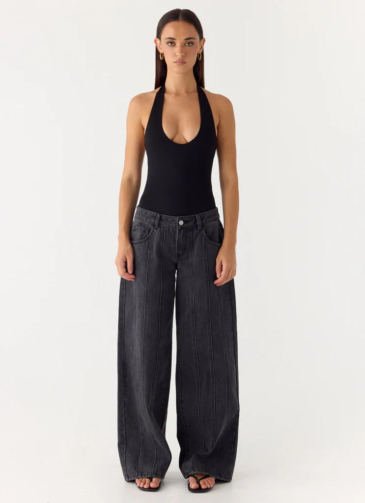 Set The Scene Bodysuit con Spalline - Nero