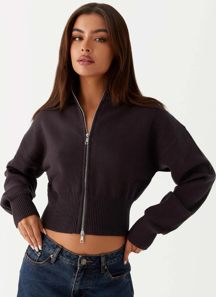 Cardigan con collo alto Episode - Grigio