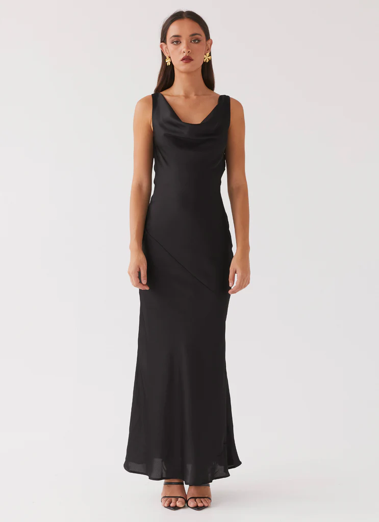 Vestito Maxi in Seta Be Mine - Nero
