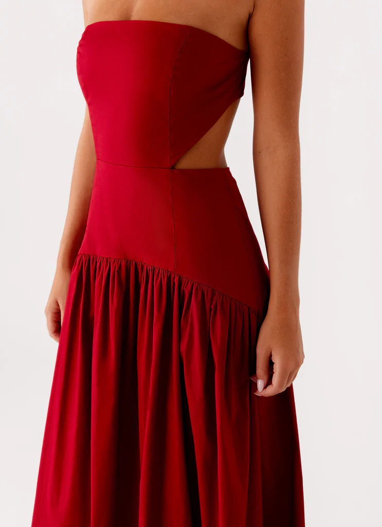 Aamari Maxi Dress - Rosso