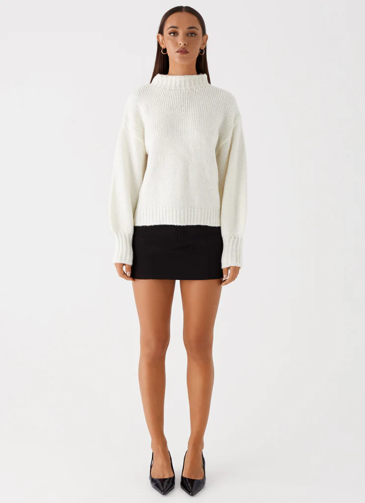 Cardigan Charleston in Maglia - Avorio