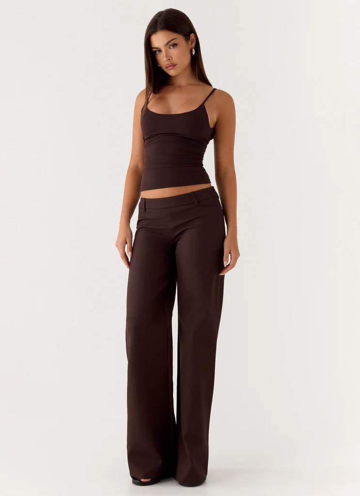 Pantaloni a vita bassa Hot as Ice - Cioccolato