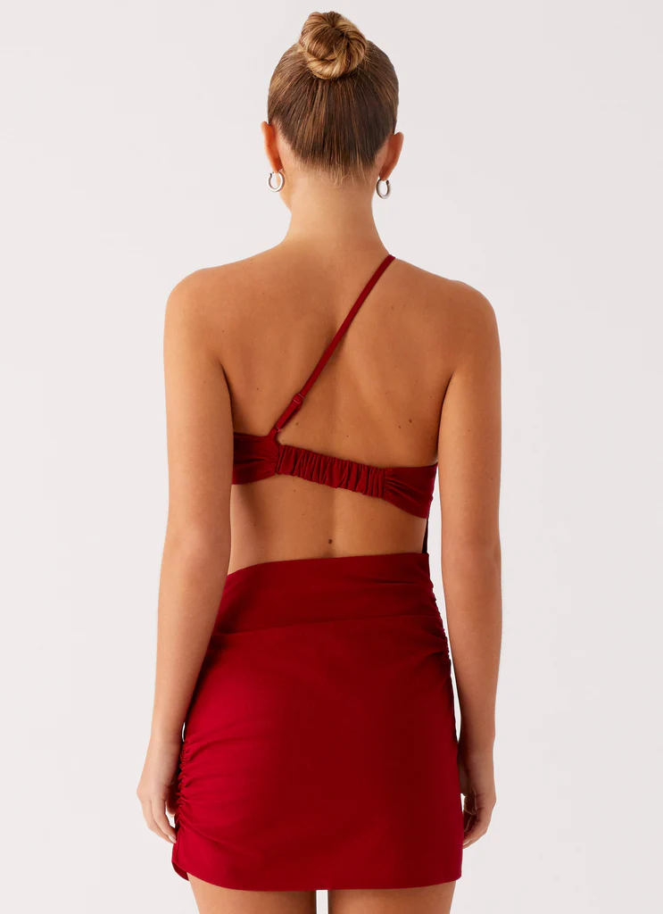 Gossip Mini Dress - Rosso