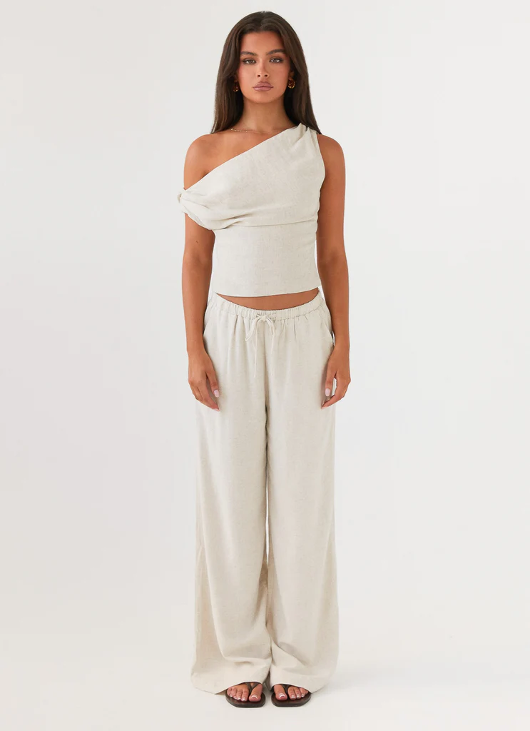 Pantaloni in Lino Set Sail - Avena