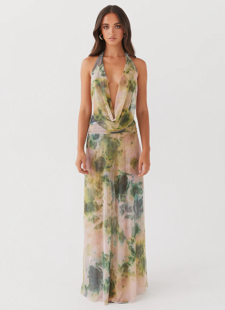 Elysia Mesh Maxi Dress – Rainforest Elysia Mesh Maxi Dress - Rainforest