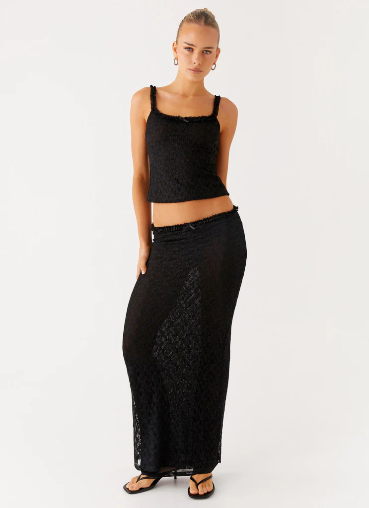 Top a camiciere Ophira - Nero