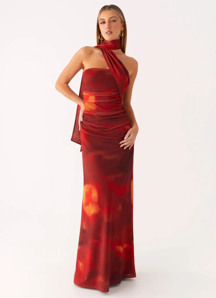 Abito Maxi Songbird - Scarlet Blur