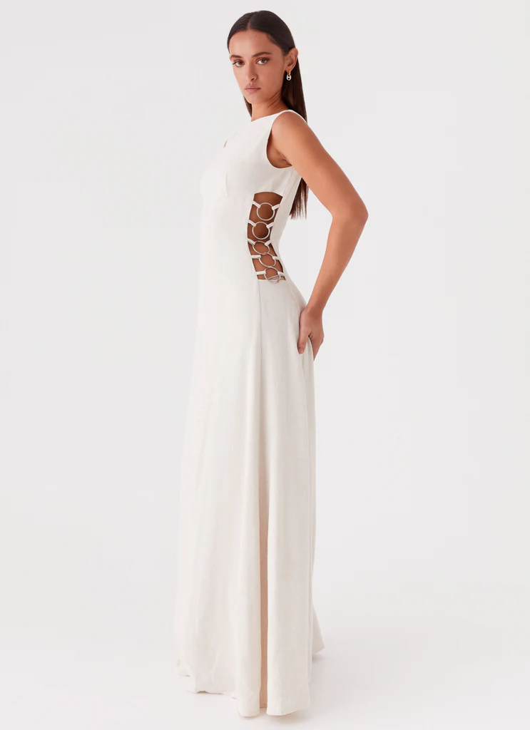 Abito Maxi in Lino Catherine - Avena