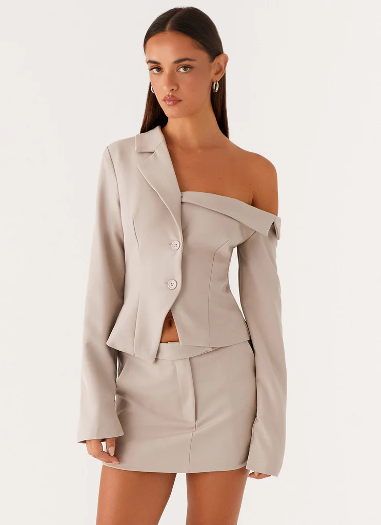 Vogue Mini Vestito a Vita Bassa - Pietra