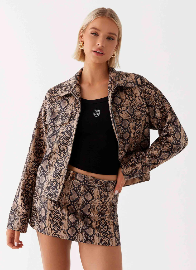 Giacca Oversized Bethany - Serpente