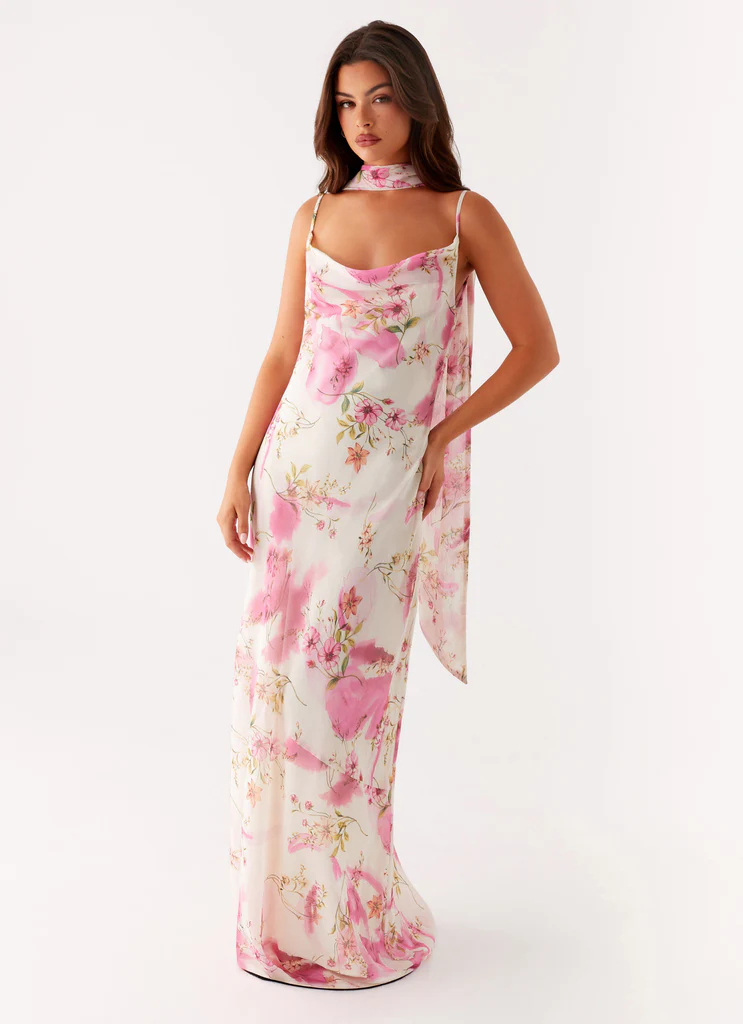 Abito Maxi Spencer - Stampa Fiorata Avorio
