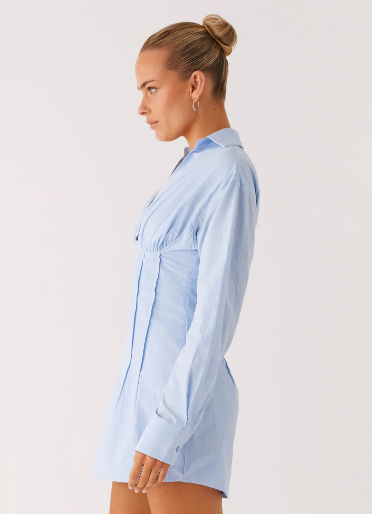 Abito Mini a Camicia Clancy - Blu