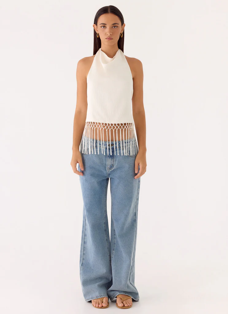 Mania Tassel Top - Avorio