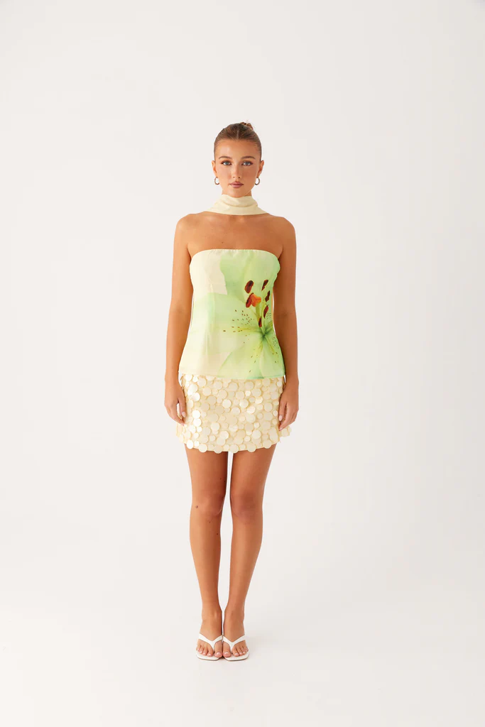 Blaise Scarf Top - Fiori Gialli
